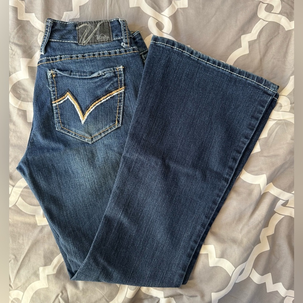 Vanity Dark Blue Flare Jeans